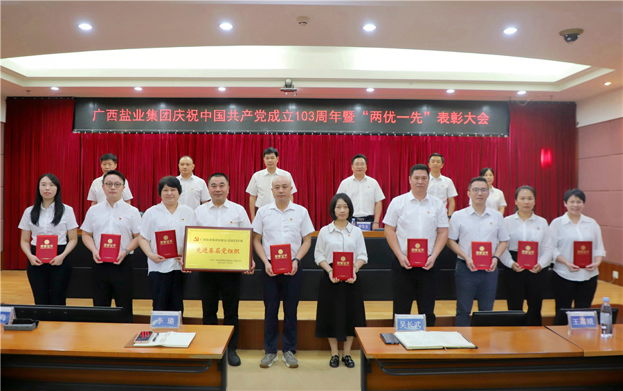 广西尊龙凯时集团召开庆祝中国共产党成立 103周年暨“两优一先”表彰大会